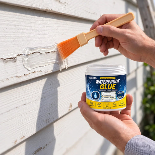 Brushing clear sealant onto a prepared wooden board (illustrative)