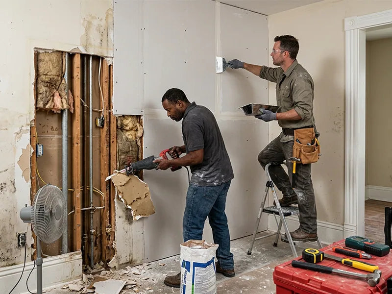 Illustration of a larger home repair