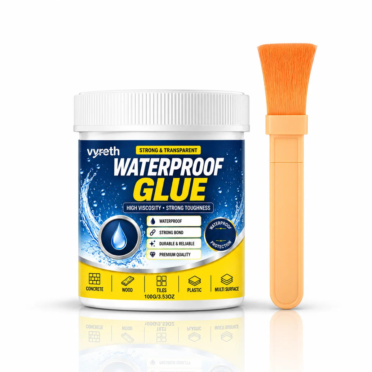 Casorela ClearCoat clear waterproof sealant, 100 g pot with application brush